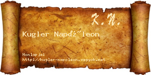 Kugler Napóleon névjegykártya